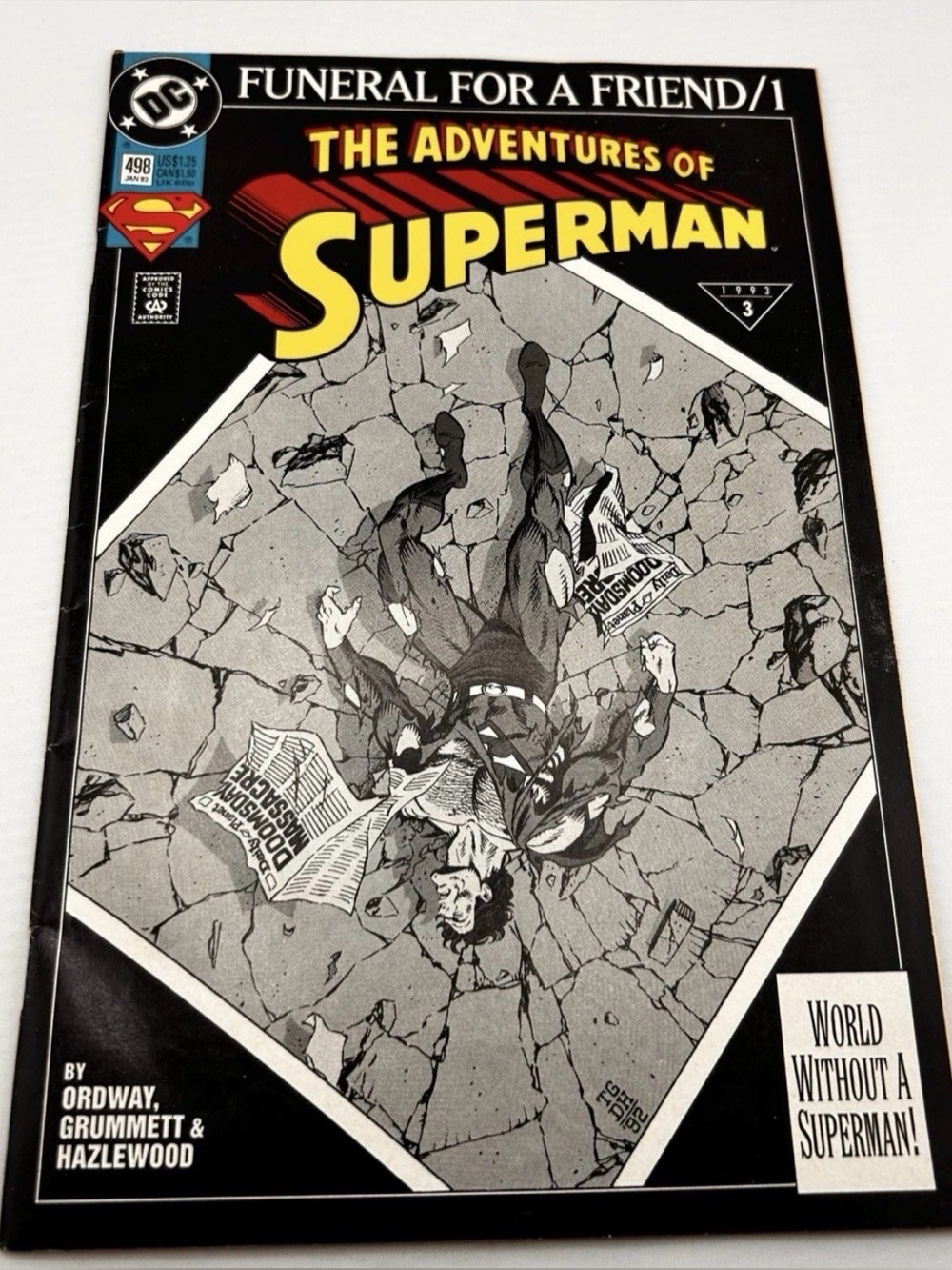 ADVENTURES OF SUPERMAN #498 (FN-NM) 1993 Death of Superman